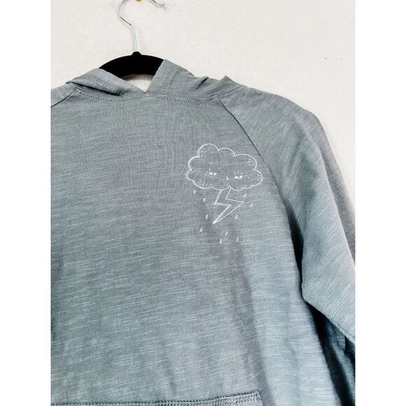 NWT! Rylee + Cru Rain Cloud Hooded Long Sleeve Tee, Size 4-5Y - Picture 4 of 5
